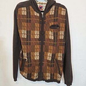 Vintage Paul Frank Mens Zippered Hoodie Cardigan Eclectic Grampa Core